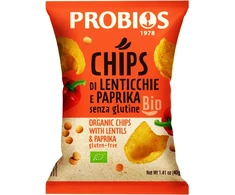 Ekologiški lęšių traškučiai su paprikos prieskoniu, 40 g
