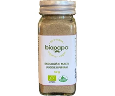 Ekologiški malti juodieji pipirai, 60 g, Biopapa