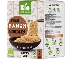 Ekologiški rudųjų ryžių makaronai Ramen, be glitimo, 70gx4vnt