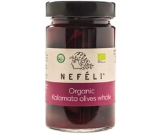 Ekologiškos alyvuogės KALAMATA be kauliukų, 295 g (160 g)