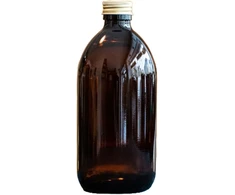Rudas stiklinis buteliukas 500 ml