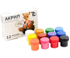 Akrilinių dažų rinkinys 7C, 12 sp. po 10 ml