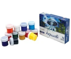 Akrilinių dažų rinkinys GAMMA, 12 sp. po 10ml