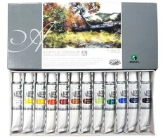 Akrilinių dažų rinkinys MARIES, 12 sp. po 12 ml
