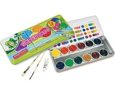 Akvarelė CLASSIC, Jolly, 12 sp.+ 2 teptukai + baltos sp. tempera