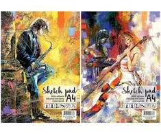Albumas eskizams, A4, 25 lapai, 210gsm, reljefiniai vidiniai lapai, su spirale viršuje
