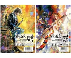 Albumas eskizams, A5, 25 lapai, 210gsm, reljefiniai vidiniai lapai, su spirale viršuje