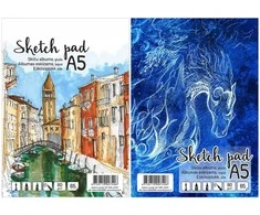 Albumas eskizams, A5, 65 lapai, 80 gsm, lygūs vidiniai lapai, su spirale viršuje