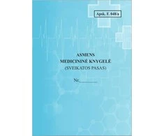 Asmens medicininė knygelė, A6, 12 lapų, spalvotu viršeliu