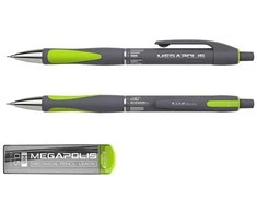 Automatinis pieštukas MEGAPOLIS CONCEPT, ErichKrause, 0.5 mm, HB, su 20 papildomų grafitų, blisteryje