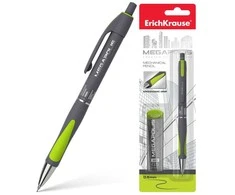 Automatinis pieštukas MEGAPOLIS CONCEPT, ErichKrause, 0.5 mm, HB, su 20 papildomų grafitų, blisteryje