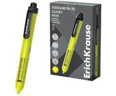 Automatinis teksto žymeklis VISIOLINE RV-70 CLICKY NEON, ErichKrause, 1.0-3.5 mm, geltonos sp.