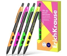 Automatinis tušinukas XR-30 ACCENT MATIC&amp;GRIP, ErichKrause, 0.7mm, mėlynos sp.