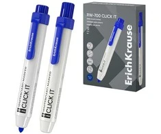 Automatinis žymeklis baltai lentai RW-700 CLICK IT, ErichKrause, 2.0mm, mėlynos sp.