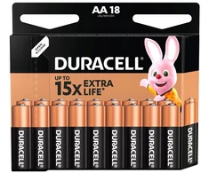 Baterijos DURACELL Basic, AA (LR6), 18 vnt.