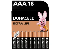 Baterijos DURACELL Basic, AAA (LR03), 18 vnt.