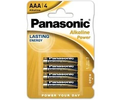 Baterijos PANASONIC Alkaline Power, AAA (LR03), 4 vnt.
