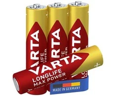 Baterijos VARTA Longlife Max Power, AAA (LR03), 4 vnt.