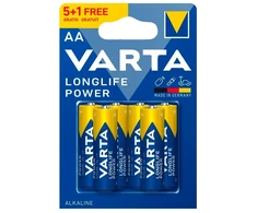 Baterijos VARTA Longlife Power, AA (LR6), 6 vnt.
