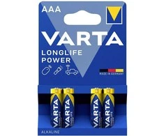 Baterijos VARTA Longlife Power, AAA (LR03), 4 vnt.