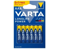 Baterijos VARTA Longlife Power, AAA (LR03), 6 vnt.
