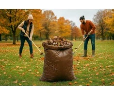 BIO šiukšlių maišai MOP SERWIS, 60 L, 10 vnt., suyrantys, rudos sp.