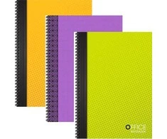 Bloknotas, A4, langeliais, 96 lapai, 70gsm, su spirale šone