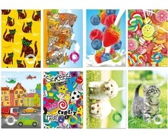 Bloknotas, A7, langeliais, 40 lapų, 70gsm, su spirale šone
