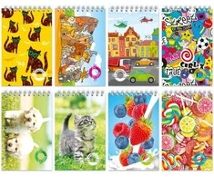 Bloknotas, A7, langeliais, 40 lapų, 70gsm, su spirale viršuje