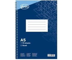 Bloknotas FOROFIS, A5, langeliais, 70 lapų, 60gsm, su spirale šone
