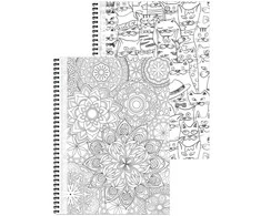 Bloknotas MANDALAS, A4, langeliais, 70 lapų, 70gsm, su spirale šone