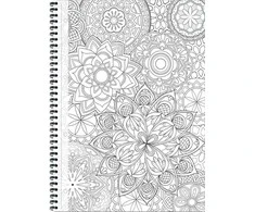 Bloknotas MANDALAS, A4, langeliais, 70 lapų, 70gsm, su spirale šone