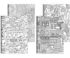 Bloknotas MANDALAS, A5, langeliais, 48 lapai, 70gsm, su spirale šone