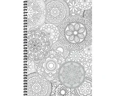 Bloknotas MANDALAS, A5, langeliais, 48 lapai, 70gsm, su spirale šone