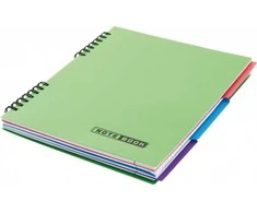 Bloknotas NOTEBOOK, EconoMix, B5, langeliais, 120 lapų, 60gsm, su spirale šone, plastikinis viršelis
