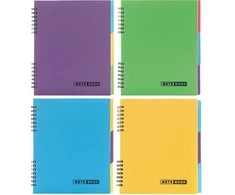 Bloknotas NOTEBOOK, EconoMix, B5, langeliais, 120 lapų, 60gsm, su spirale šone, plastikinis viršelis