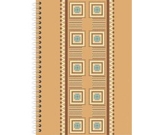 Bloknotas ORNAMENT, Optima, A6, langeliais, 80 lapų, 60gsm, plastikinis viršelis, su spirale šone