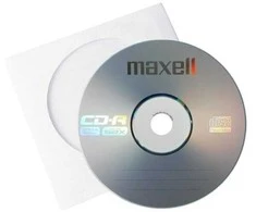 CD-R diskas MAXELL popieriniame vokelyje, 700MB, 52X, 80 min.