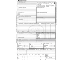 CMR blankai, A4x6, be Nr., LT-ENG, 10 kompl.