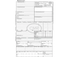 CMR blankai, A4x6, be Nr., LT-ENG, 10 kompl.