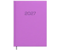 Darbo kalendorius Timer Daytime Prestige 2027 m., A5, levandų spalvos, minkštas PU viršelis