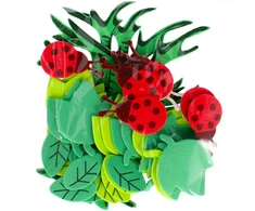 Dekoracija iš putgumės MEDŽIAI, CraftWithFun, 42 vnt., limpantys