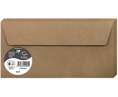 Dekoratyvinis kraft popieriaus vokas POLLEN, Clairefontaine, DL (110x220mm), 120gsm, rudos sp.