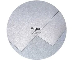 Dekoratyvinis vokas POLLEN, Clairefontaine, DL (110x220mm), 120gsm, blizgus, sidabro sp.