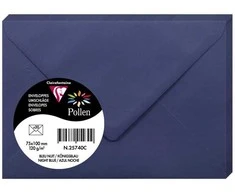 Dekoratyvinis vokas POLLEN, Clairefontaine, 75x100mm, 120gsm, tamsiai mėlynos sp.