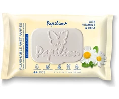 Drėgnas tualetinis popierius PAPILION, 44 vnt.
