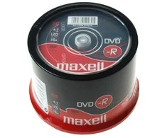 DVD-R diskai MAXELL, 4,7 GB, 16X, 120 min., 50 vnt., rietuvėje