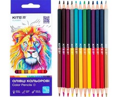 Dvipusiai spalvoti šešiabriauniai pieštukai CLASSIC, Kite, 12 vnt.= 24 sp.