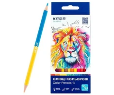 Dvipusiai spalvoti šešiabriauniai pieštukai CLASSIC, Kite, 12 vnt.= 24 sp.