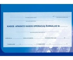 EKA kasos operacijų žurnalas, horizontalus, A4, 2-jų dalių virš.